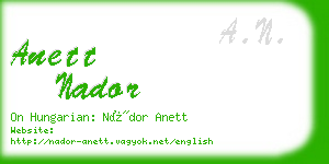 anett nador business card